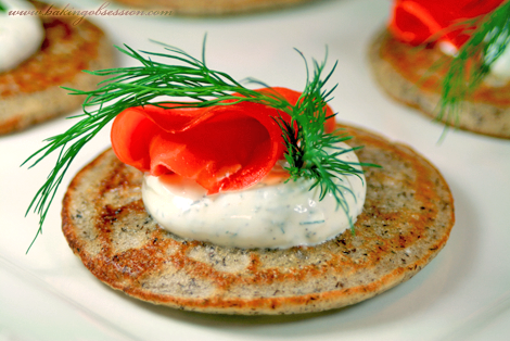 Buckwheat Yeast Blinis with Smoked Salmon