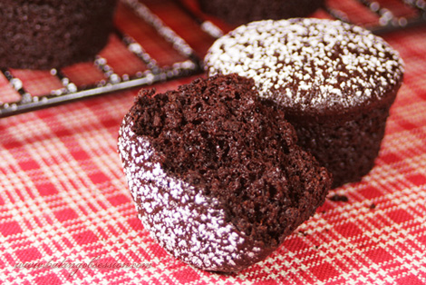 Very Chocolate Mini Cupcakes Inside