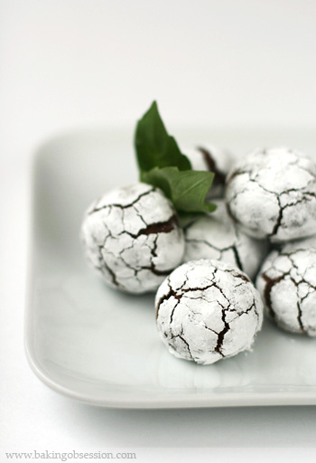 Chocolate Basil Crinkles