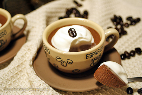 Coffee and Chocolate Pots de Crème Inside