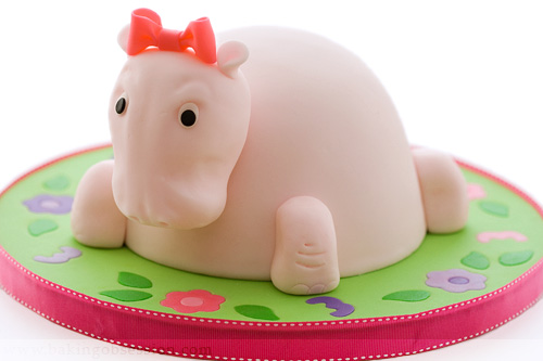 Lil' Happy Hippo 4 Tier Diaper Cake exclusive at Lil' Baby Cakes