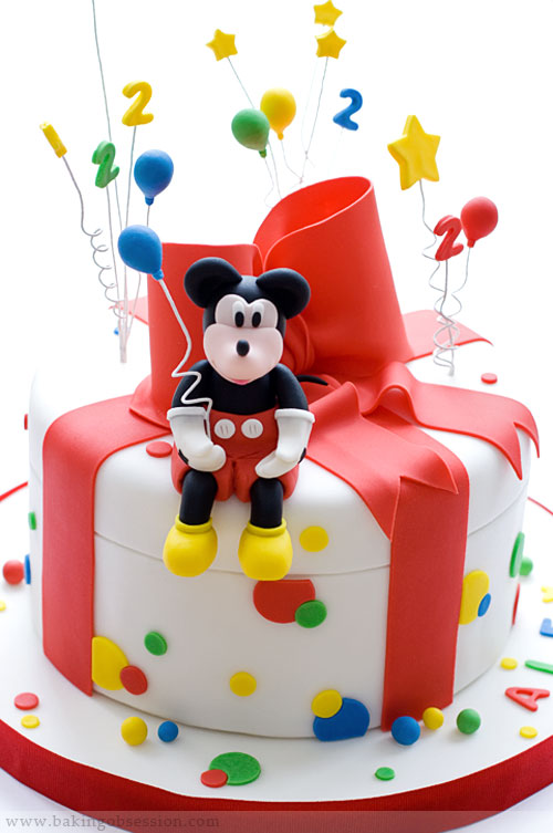 Mickey Mouse And Birthday Fireworks Cake Baking Obsession