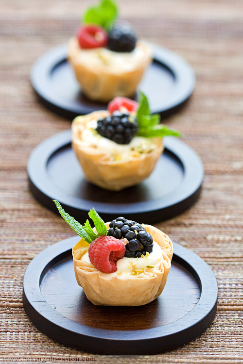 Cream Cheese Mousse Phyllo Tartlets