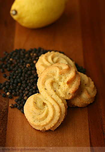 Lemon Pepper Cornmeal Cookies