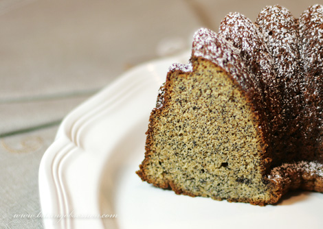 Poppy Seed Honey Cake Slice