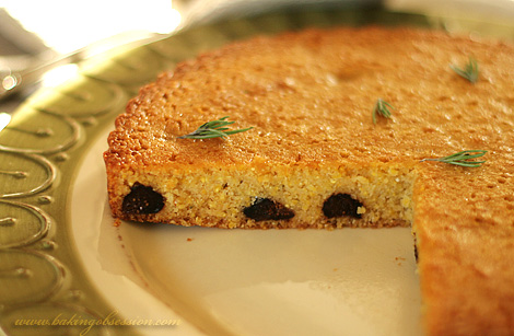 Polenta and Ricotta Honey Rosemary Cake